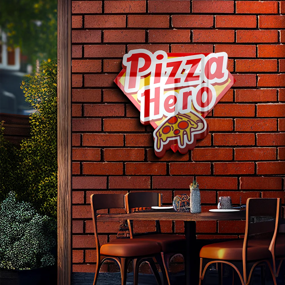 pizza hero 로고 디자인 3