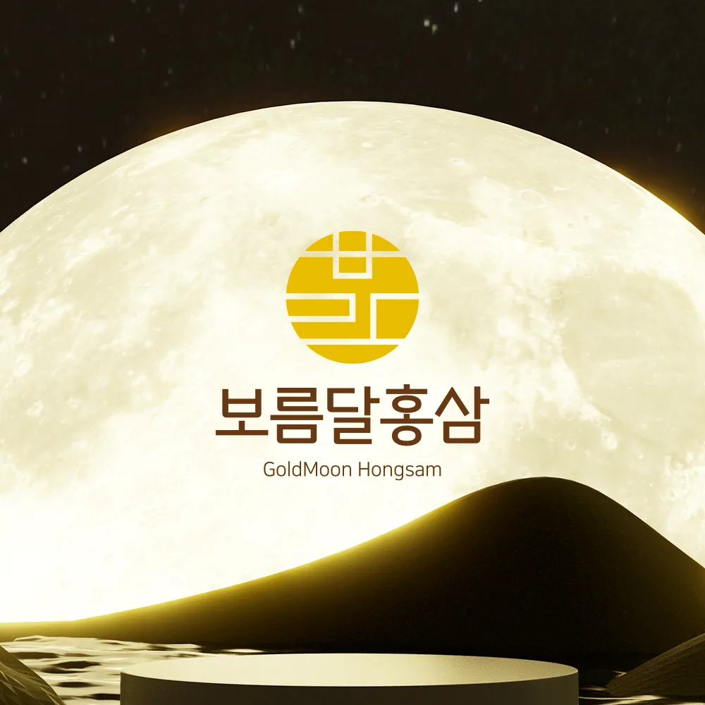 보름달홍삼 로고 디자인 3